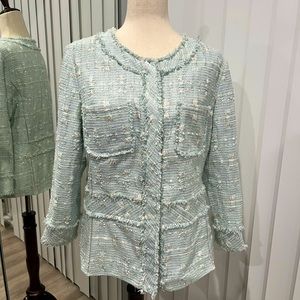 Lafayette 148 New York jacket/blazer light blue size 12 as new